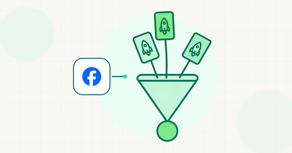 Șase casete cu simbolul dolarului înșirate pe aceeași linie, deasupra logoului Meta Ads Manager, pe fundal cu siglele Meta, Facebook și Instagram estompate