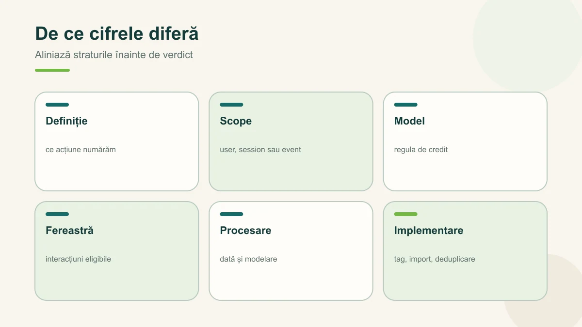 Straturile care explică diferențele Ads–GA4–CRM