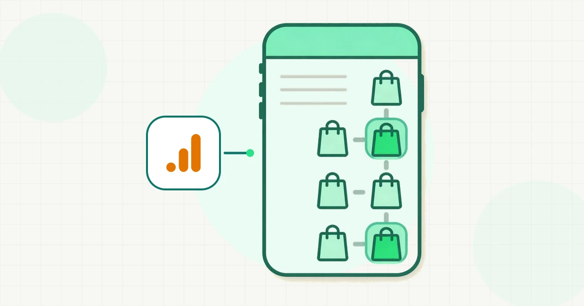 Un site cu pictogramă de țintă trimite aceeași linie verde către două rapoarte — un grafic cu bare și o curbă ascendentă — fiecare însoțit de propriul ceas